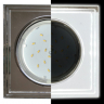Ecola GX53 H4 LD5315 Glass Стекло Квадрат со ступеньками с подсветкой  хром - хром (зеркальный) 38x120x120 (к+)