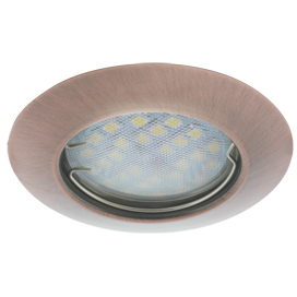 Ecola Light MR16 DL92 GU5.3 Светильник встр. выпуклый Черненая Медь 30x80 (кd74)