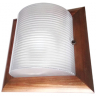 Ecola GX53 LED НББ-04-60-022 светильник Квадрат накладной IP65 дерево Орех 2*GX53  245х245х110