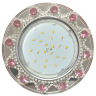 Ecola GX53 H4 5360 Glass Круг с  прозр.и розов. стразами Корона (оправа хром)/фон зерк../центр.часть хром 52x123 (к+)