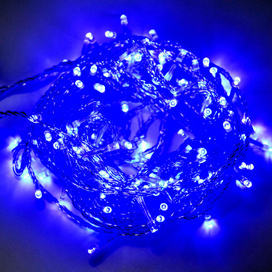 Ecola LED гирлянда 220V IP44 Нить наращиваемая (доп секция) 10м 160Led Синий Blue, прозр.провод с коннекторами
