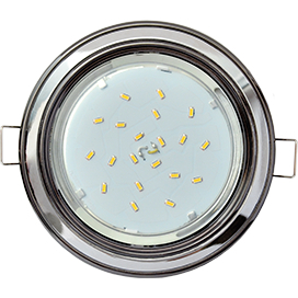 Ecola GX53 H4 9022 светильник встраив. без рефл. 2 цв. черный хром-хром-черный хром 38х106 (к+)