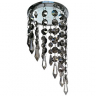 Ecola GX53 H4 5343 Glass Круг с продолговатыми хруст. на подвесе "под скос" Тонированный / Хром 240x110 (к+)