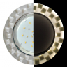 Ecola GX53 H4 LD5316 Glass Стекло Круг с квадратными плитками Жемчуг с подсветкой  хром - матовый 38x120 (к+)