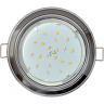 Ecola GX53 H4 9022 светильник встраив. без рефл. 2 цв. хром-черный хром-хром 38х106 (к+)
