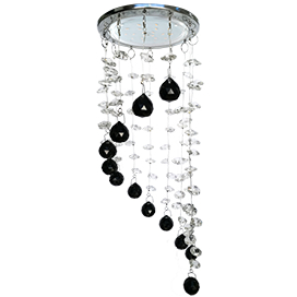 Ecola GX53 H4 5354 Glass Круг "Хрустальная нить" Прозрачный и Черный / Хром 330x105 (к+)
