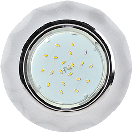 Ecola GX53 H4 5313 Glass Стекло Круг с вогнутыми гранями хром - матовый 38x126 (к+)