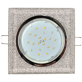 Ecola GX53 H4 5311 Glass Стекло Квадрат скошенный край Хром - серебряный блеск 38x120x120 (к+)
