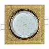 Ecola GX53 H4 5311 Glass Стекло Квадрат скошенный край Золото - золотой блеск 38x120x120 (к+)