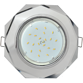 Ecola GX53 H4 5312 Glass Стекло 8-угольник с прямыми гранями хром - хром (зеркальный) 38x133 (к+)