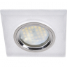 Ecola MR16 DL1651 GU5.3 Glass Стекло Квадрат скошенный край Матовый / Хром  25x90x90 (кd74)