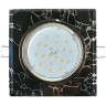 Ecola GX53 H4 5311 Glass Стекло Квадрат скошенный край Черный хром - хром на черном 38x120x120 (к+)