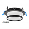 Ecola GX53 H4 SP5372 светильник встраив. Спот с полосой Черный матовый с матовым рассеивателем 110х65 (к+)