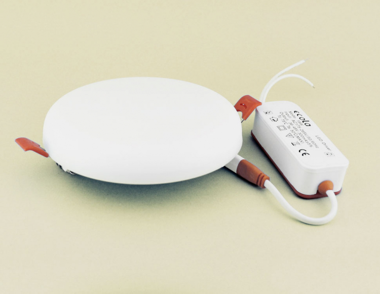 Ecola LED downlight встраив.1031 Круглый безрамочный даунлайт под любое отверстие  (55-70mm)  10W 220V 4200K 85x20