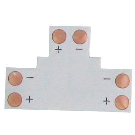 Ecola LED strip connector гибкая соед. плата T для зажимного разъема 2-х конт.  8 mm уп. 5 шт.