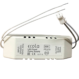 Ecola LED panel Power Supply  36W 220V драйвер для встраив. панели (со ступенькой - PX*K36ELC) с драйвером внутри PF=0,8