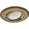 Ecola MR16 DH03 GU5.3 Светильник встр. поворотный выпуклый (скрытый крепеж лампы) Бронза 25x88 (кd74)