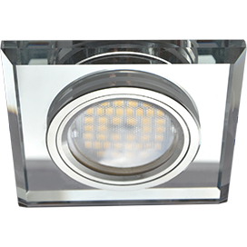 Ecola MR16 DL1651 GU5.3 Glass Стекло Квадрат скошенный край Хром / Хром 25x90x90 (кd74)