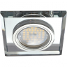 Ecola MR16 DL1651 GU5.3 Glass Стекло Квадрат скошенный край Хром / Хром 25x90x90 (кd74)