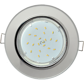 Ecola GX53 H4 5310 Glass Стекло Круг  хром - хром (зеркальный)  (светильник)  38x126 (к+)