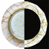 Ecola GX53 H4 LD5313 Glass Стекло Круг с вогнутыми гранями с подсветкой  золото - золото на белом 38x126 (к+)