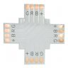 Ecola LED strip connector гибкая соед. плата X для зажимного разъема 4-х конт. 10 mm уп. 5 шт.