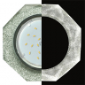 Ecola GX53 H4 LD5312 Glass Стекло 8-угольник с прямыми гранями с подсветкой  хром - серебряный блеск 38x128 (к+)