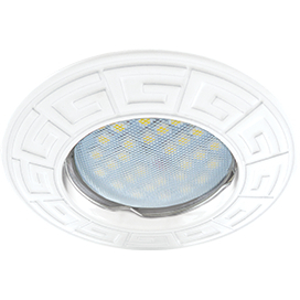 Ecola MR16 DL110A GU5.3 Светильник встр. литой Антик  Белый 24x86 (кd74)