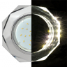 Ecola GX53 H4 LD5312 Glass Стекло 8-угольник с прямыми гранями с подсветкой  хром - хром (зеркальный) 38x128 (к+)