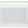 Ecola LED downlight встраив.2042 Квадратный даунлайт со стеклом и подсветкой с драйвером  9W 220V 4200K 120x120x35