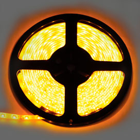 Ecola LED strip PRO  7,2W/m 12V IP20   8mm  72Led/m Yellow желтая светодиодная лента на катушке  5м.