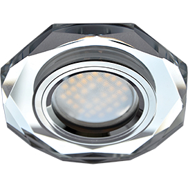 Ecola MR16 DL1652 GU5.3 Glass Стекло 8-угольник с прямыми гранями Хром / Хром 25x90 (кd74)