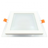 Ecola LED downlight встраив.2042 Квадратный даунлайт со стеклом и подсветкой с драйвером 12W 220V 4200K 160x160x35