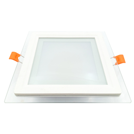 Ecola LED downlight встраив.2042 Квадратный даунлайт со стеклом и подсветкой с драйвером 12W 220V 6500K 160x160x35