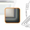 Ecola LED downlight встраив.2042 Квадратный даунлайт со стеклом и подсветкой с драйвером 12W 220V 6500K 160x160x35