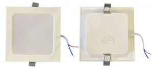 Ecola LED downlight встраив.2011 Квадратный даунлайт с драйвером внутри 24W 220V 6500K 210x210x28