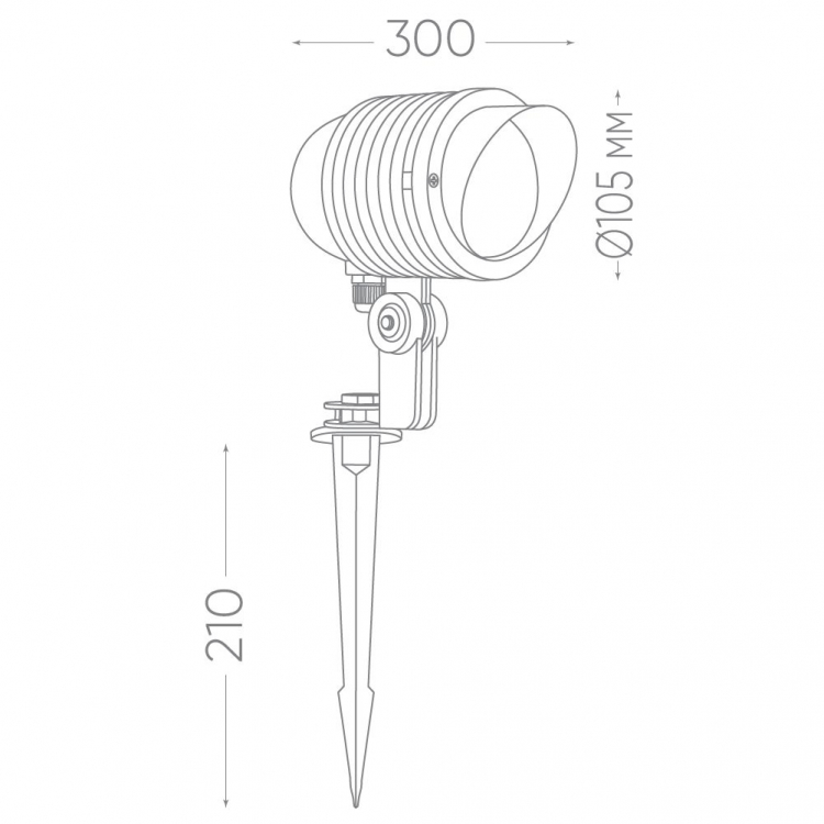 Тротуарный светодиодный светильник на колышке, 85-265V, 6W, 6400К,IP65 ,SP2705