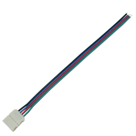 Ecola LED strip connector соед. кабель с одним 4-х конт. зажимным разъемом 10mm 15 см. уп. 3 шт.