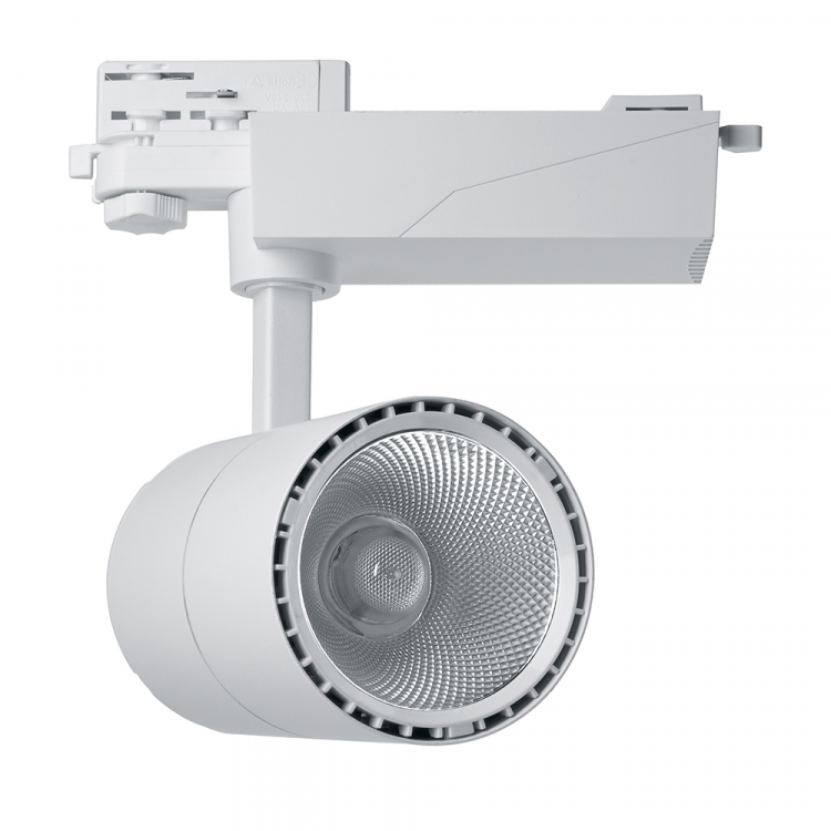 Светильник трековый светодиодный на шинопровод 40W, 3600 Lm, 4000К, 35 градусов, белый, 3х фазный,  AL103 со встроенным драйвером серия MarketBright
