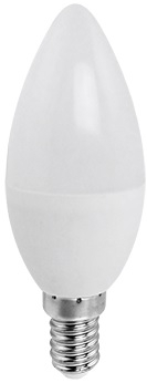 Ecola candle   LED 9,0W 220V E14 2700K свеча (композит) 100x37